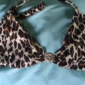Tory Burch Leopard swim top medium